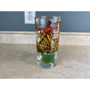 1812 Battle of Queenston Heights Canada Vintage Graphic Clear Glass 5.5" Tall